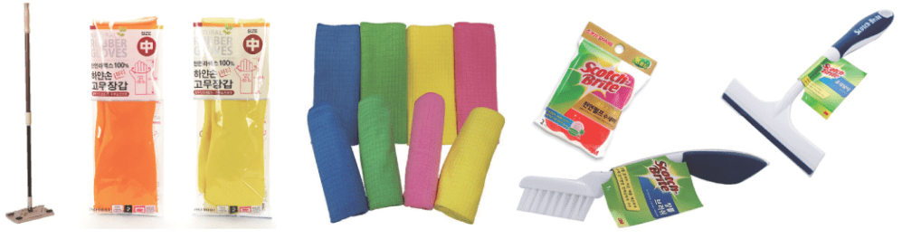 청소 도구 세트 이미지